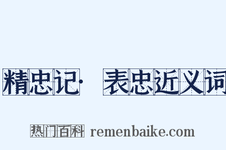 精忠记·表忠近义词是什么意思的图片